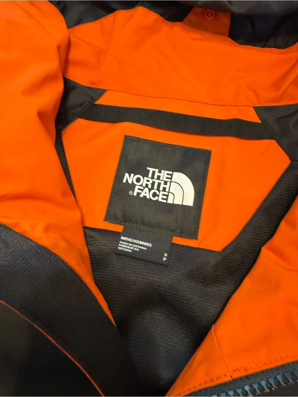 The North Face Orange and Black Hooded Ski Anorak-S